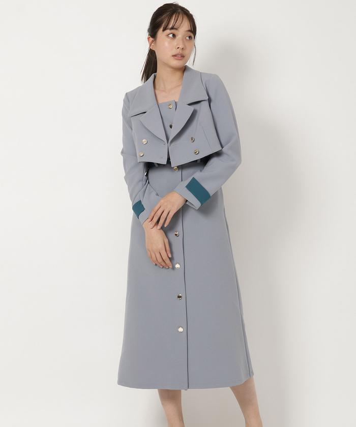セール 60%OFF】ショートジャケット×タイトロングワンピース セール 60%OFF】ショートジャケット×タイトロングワンピース
