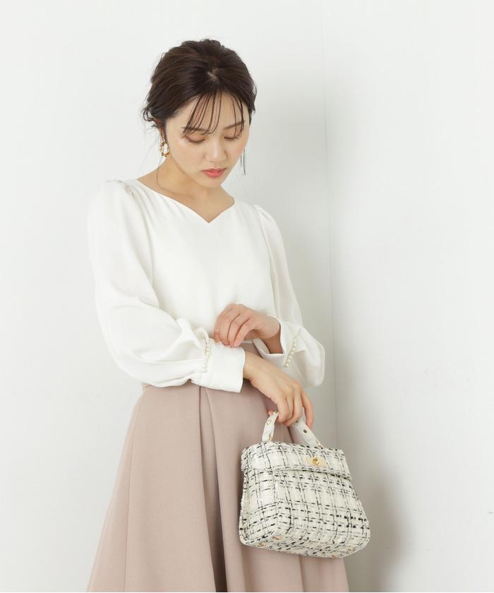 セール 30%OFF】ハートカットカフスパールブラウス(505469718