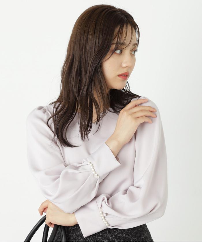 セール 30%OFF】ハートカットカフスパールブラウス(505469718