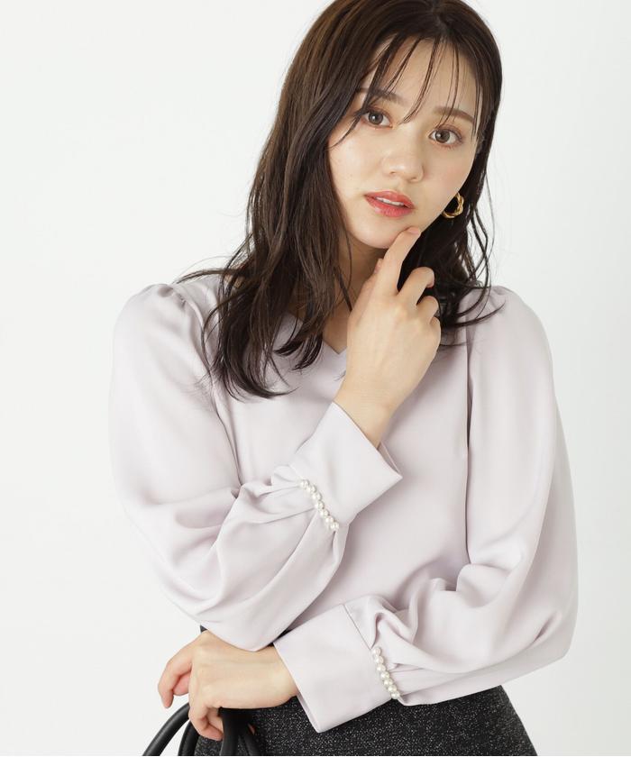 セール 30%OFF】ハートカットカフスパールブラウス(505469718