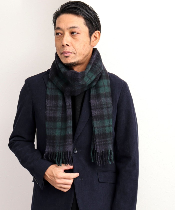 Joshua Ellis（ジョシュア エリス）カシミアブロックチェック