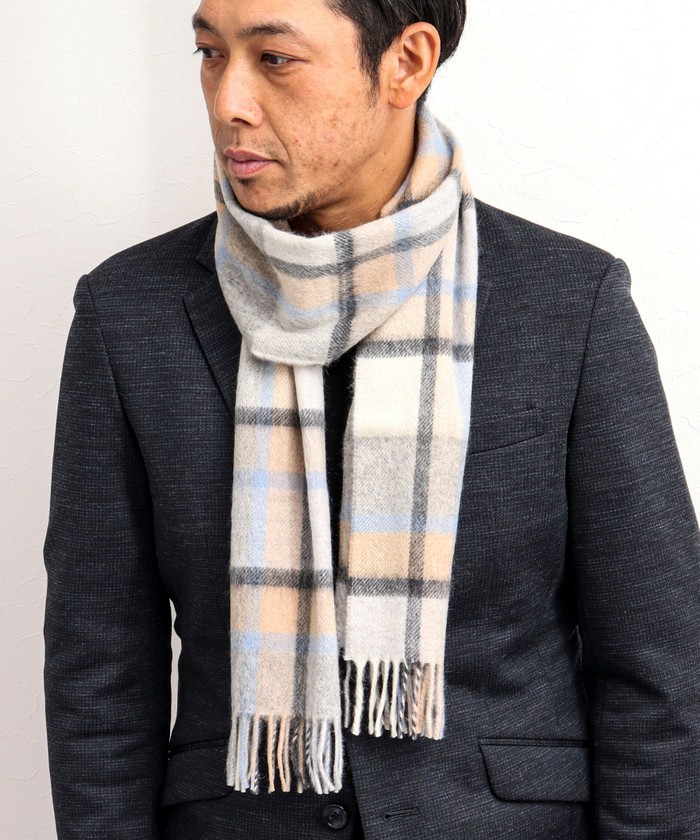 セール】【Joshua Ellis/ジョシュア・エリス】 CASHMERE CHECK