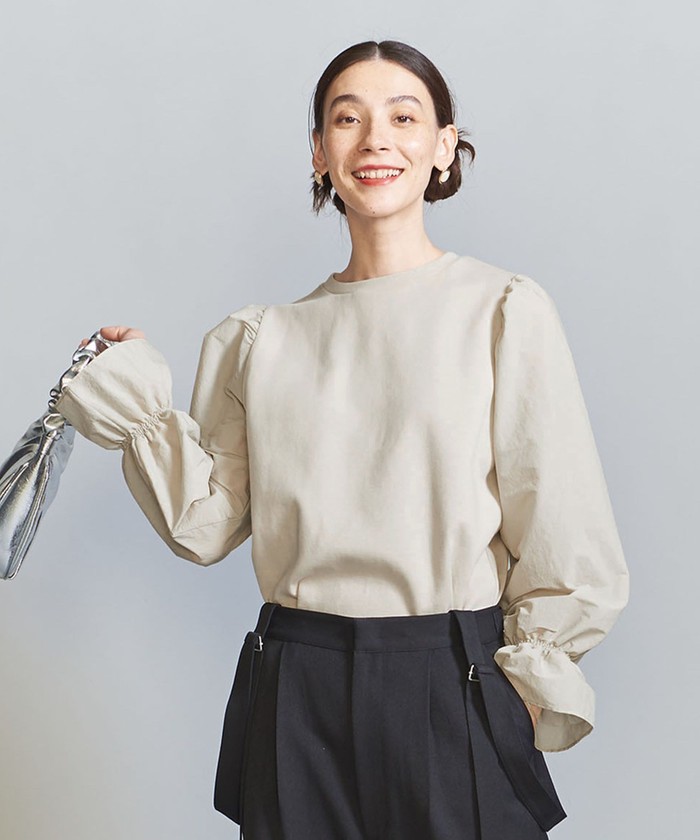 セール10%OFF】【WEB限定】 ボリュームスリーブ コンビプルオーバー