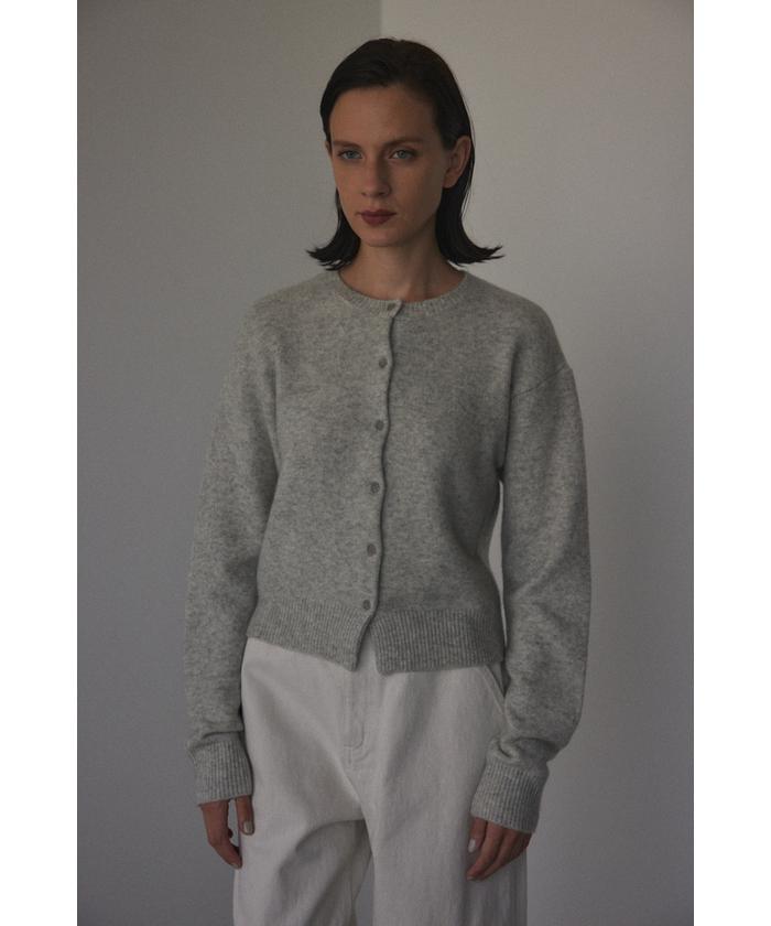 トップス BLACK BY MOUSSY round neck knit cardigan BLACK BY MOUSSY | round neck knit cardigan (カーディガン