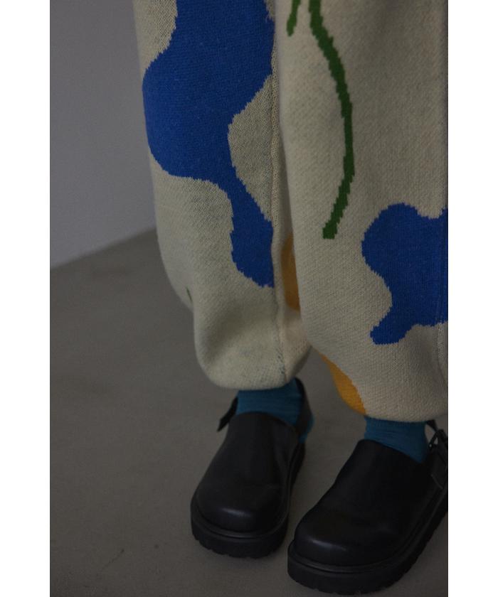 パンツ black  by moussy pattern knit pants BLACK BY MOUSSY（ブラックバイマウジー）の「pattern knit