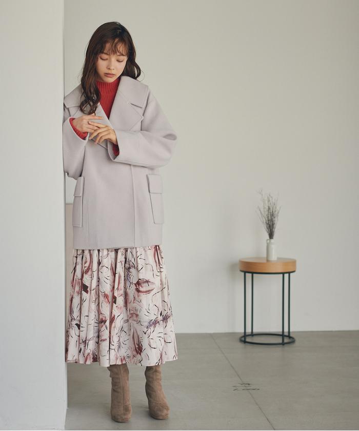 セール 60%OFF】ウールモッサ加工ビッグカラーPコート(505707128) | ジル バイ ジル スチュアート(JILL by JILL  STUART) - d fashion