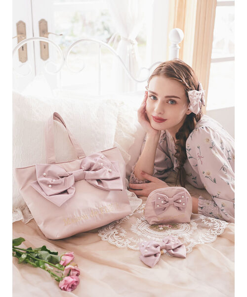 アールエフ　リズリサ　ディアマンテ 花柄　リボン　ポーチ　ミラー　バッグ　ピンク LI1813AW00118_fw_thumbM.jpg