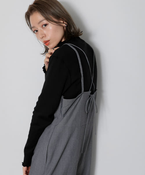 クーポン】【セール 20%OFF】ダブルストラップキャミサロペット