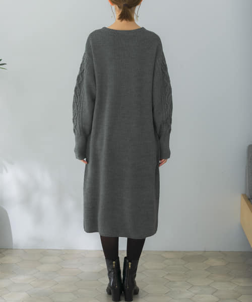 セール】片畦袖柄編みニットワンピース(505708863) | URBAN セール】片畦袖柄編みニットワンピース(505708863) | URBAN