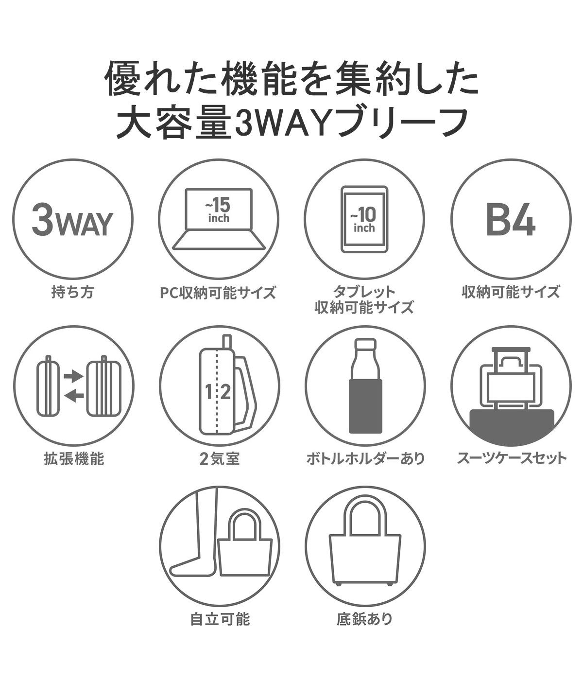エース ace. エースジーン 3WAYビジネスバッグ ace.GENE EVLー