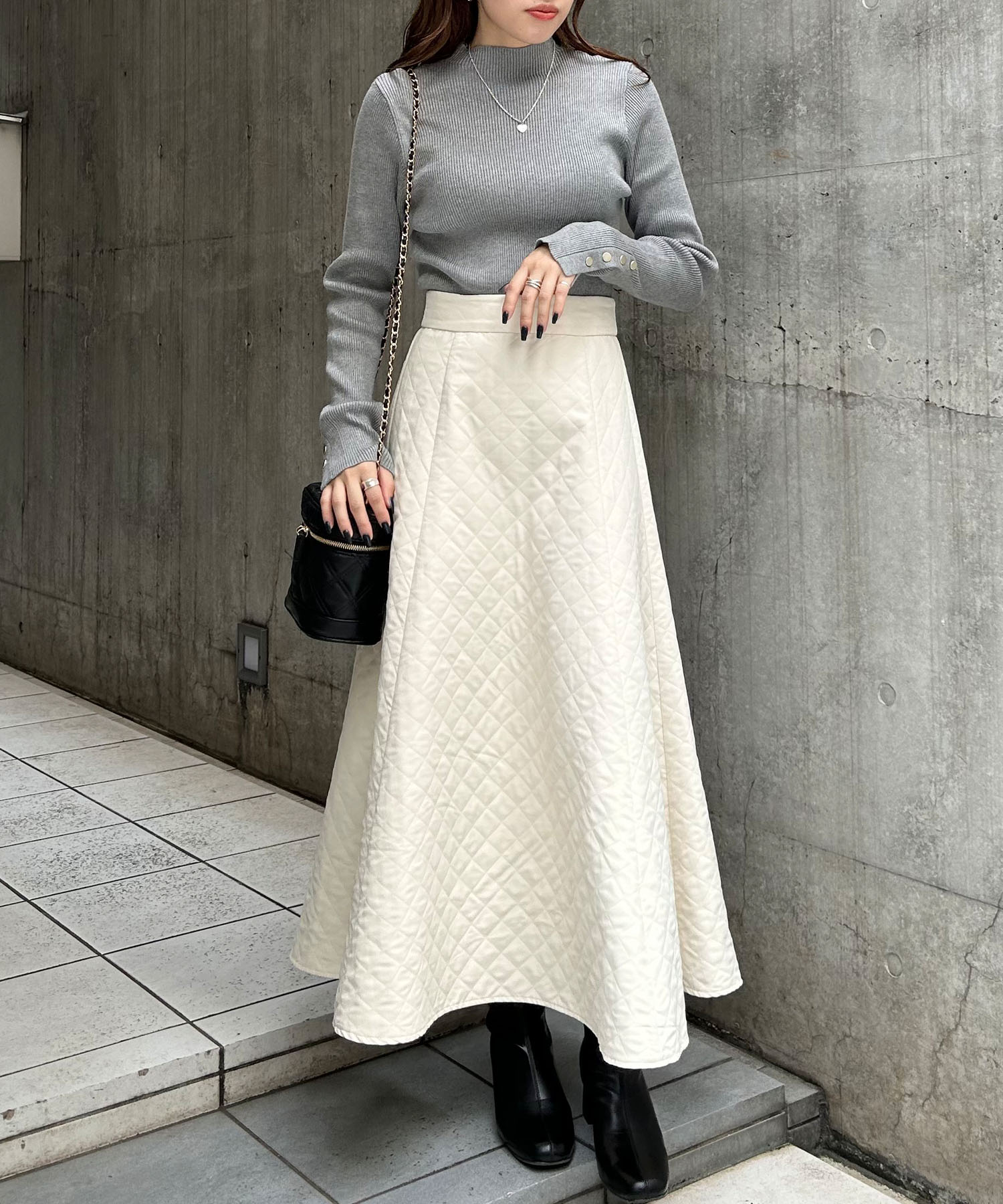 bûche de Noël adidasoriginalフレアスカート セール】キルティングフレアスカート (505601503) | イング