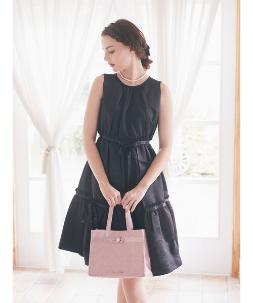 セール 20%OFF】レースリボンパールビジュースクエアトート