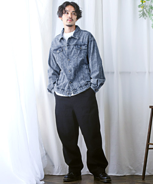 ラグスタイル LUXSTYLE ケミカル加工オーバーサイズデニム