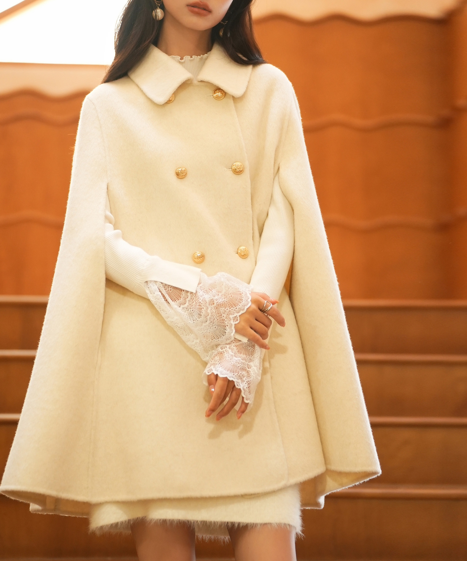 美品 HYEON ヘヨン テッドケープコート 数回使用