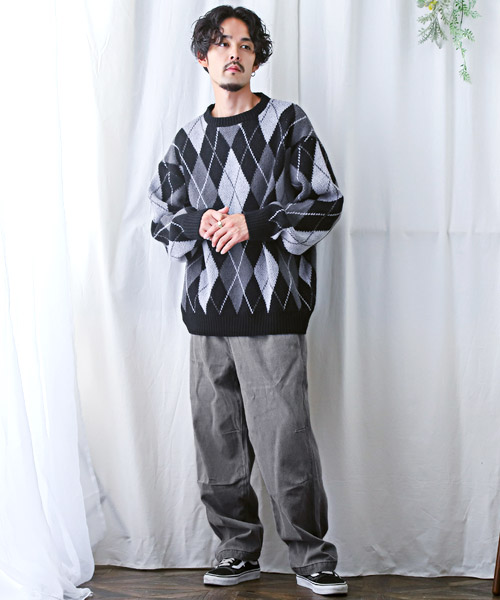 ラグスタイル LUXSTYLE ワイドデニムパンツ/デニムパンツ メンズ