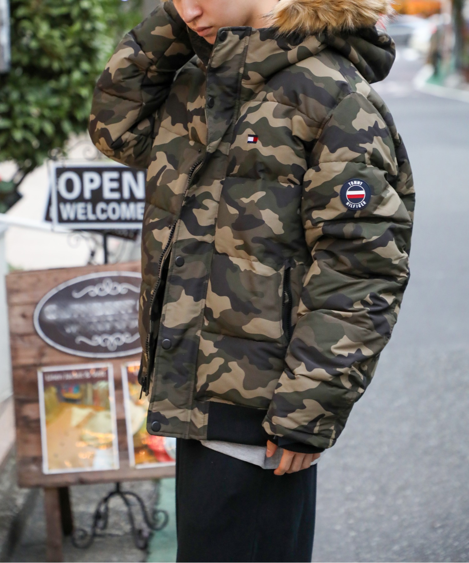 セール】【TOMMY HILFIGER】ファー付き 中綿 フード ダウン 159AP863