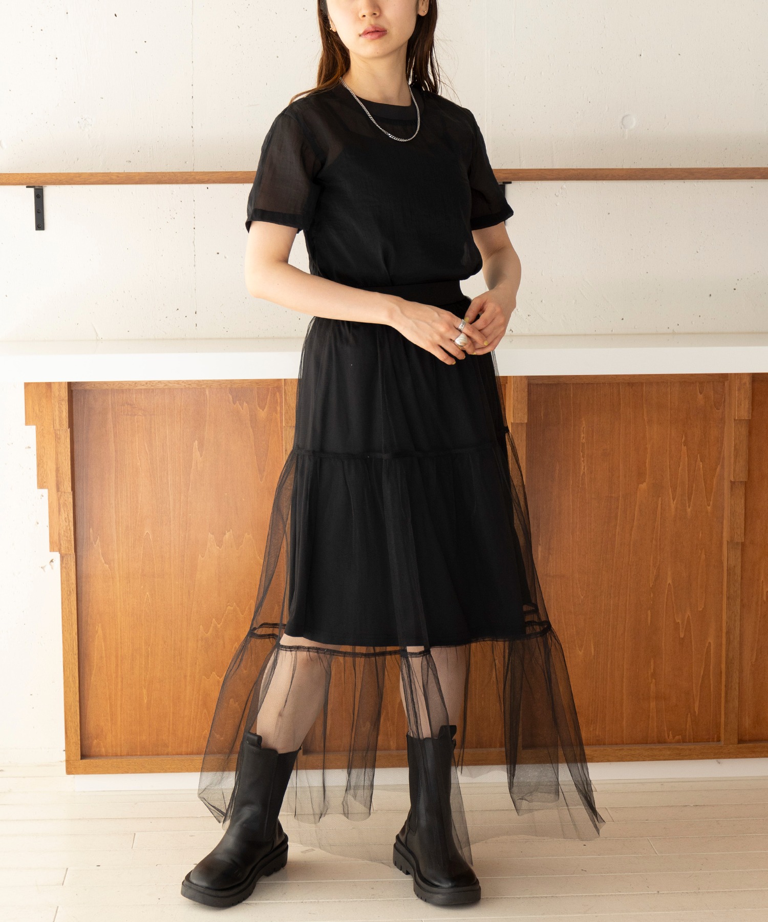 セール】【SWEET11月号掲載商品】シアースカート ティアード