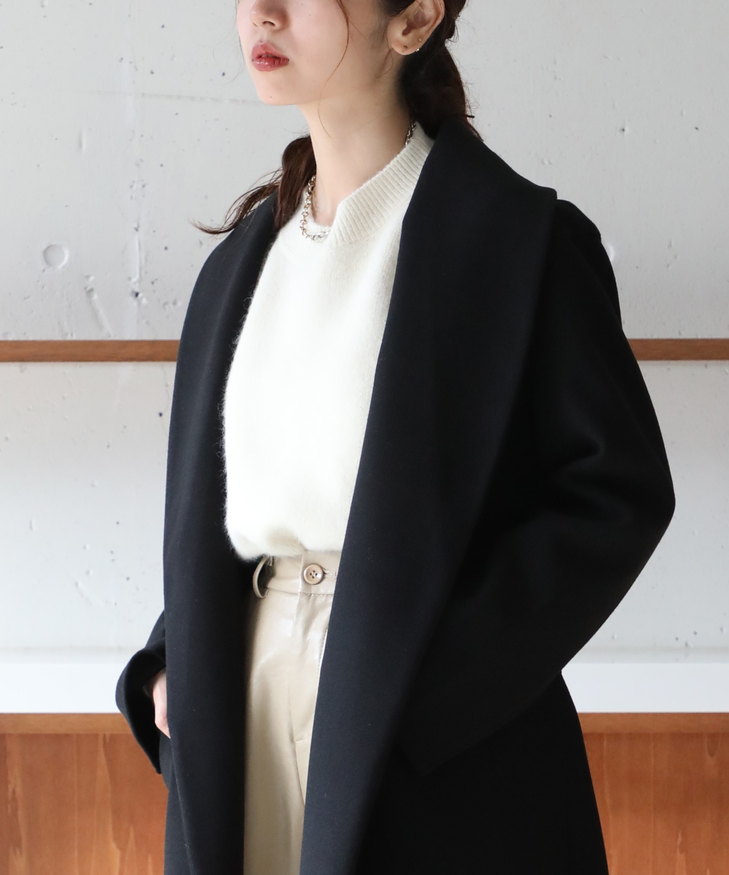 CITEN（シテン）の「＜CITEN（シテン）＞ソフトリバー フ―ディー ガウンコート（その他アウター）」 - WEAR