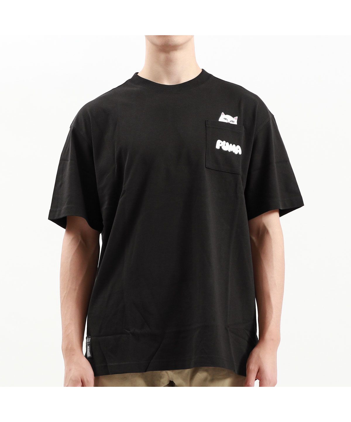 プーマ PUMA プーマ Tシャツ 半袖 PUMA ブランド 大きめ 大人 黒