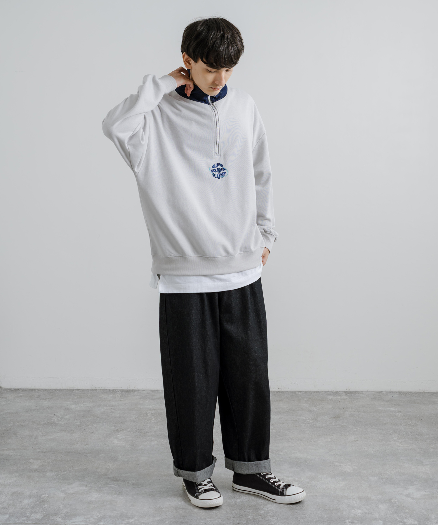 ☆FEAR OF GOD ハーフジップトレーナー ライトグレー ☆FEAR OF GOD ハーフジップトレーナー ライトグレー（裏毛