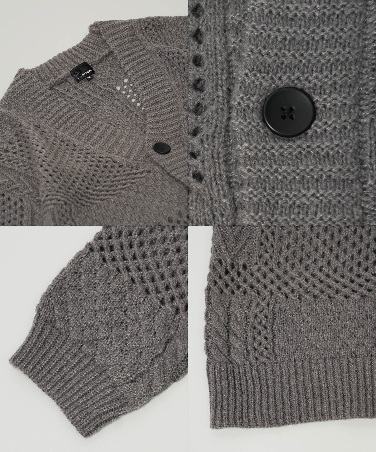 ワンフォークロージング 1111clothing ◇透かし編み ジャガード