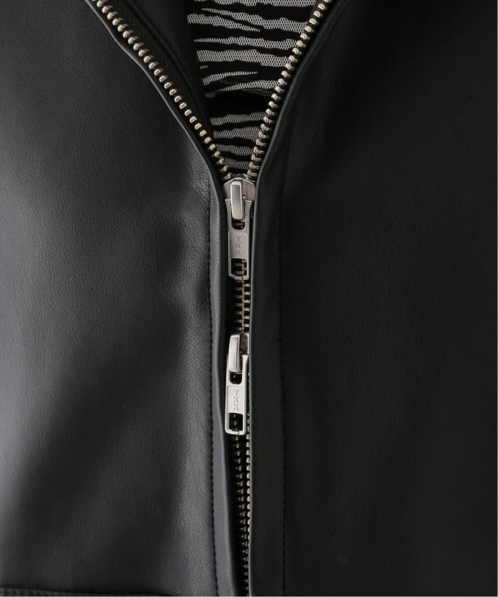 PROVOKE/プロヴォーク】fakeleather hoodie:ブルゾン(505728741
