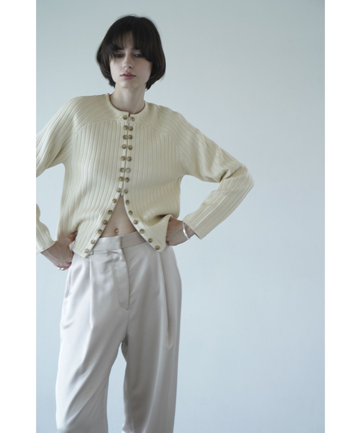LINE UP BUTTON KNIT TOPS(505708710) | クラネ(CLANE) - d fashion