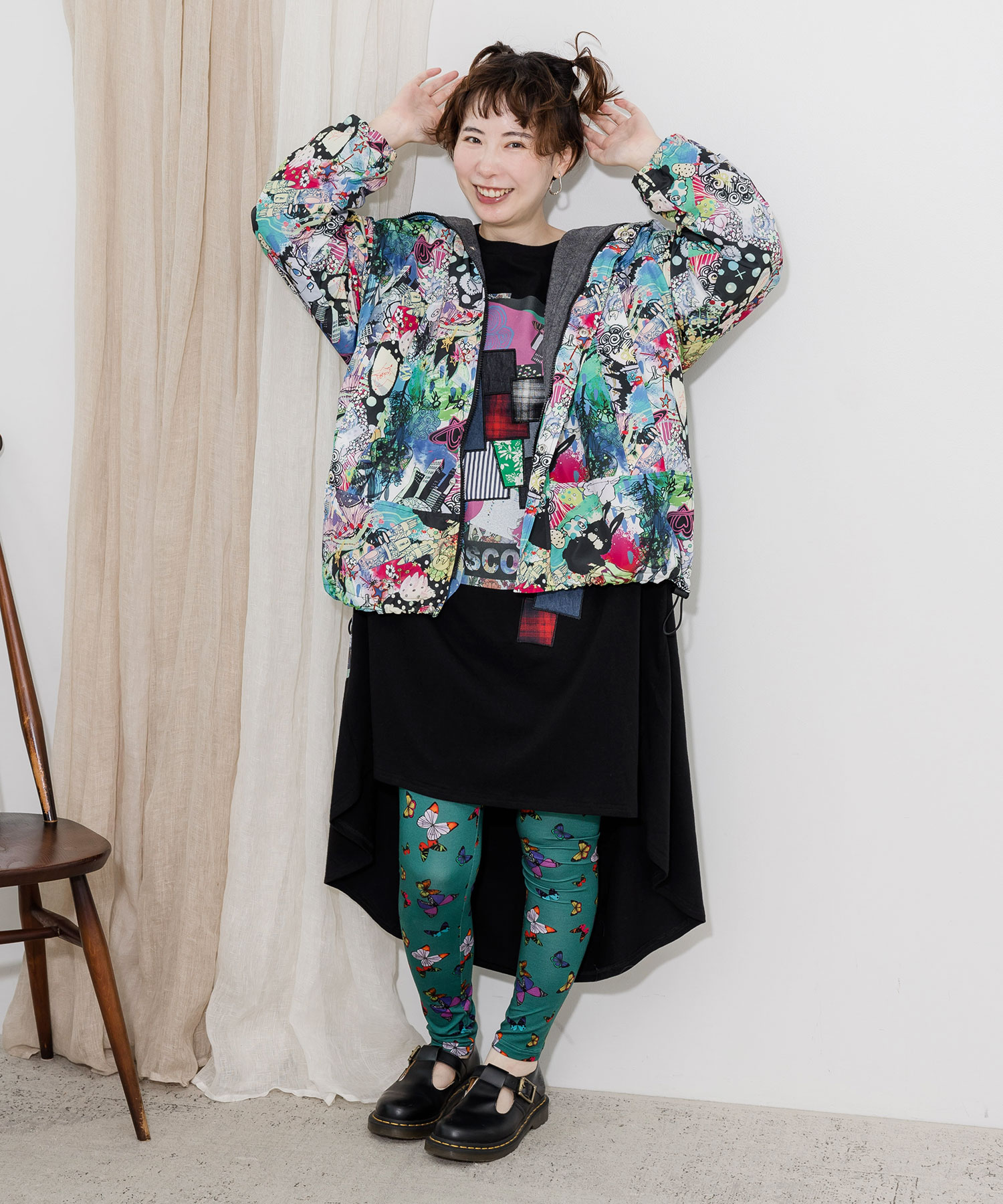 スカラー　総柄ブルゾン ScoLar ブルゾン 総柄 - ジャケット・アウターオンライン 通販