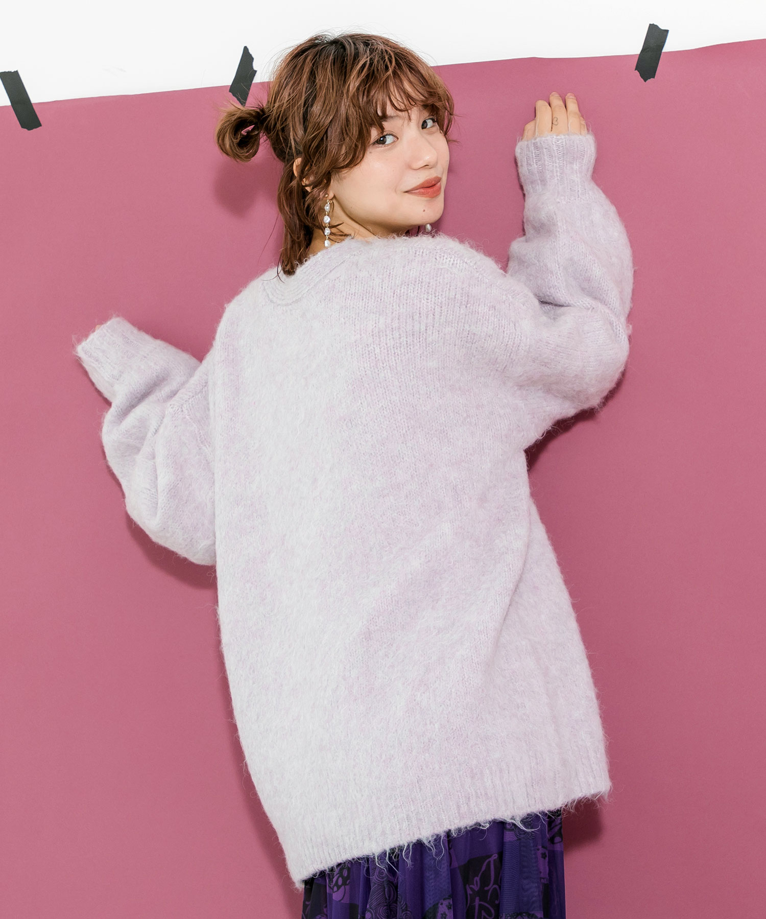 ジャング品　Shushutong ピンク リボン付き カーディガン うさくみゃちゃんレースのハート＆リボンカーディガン – BABY