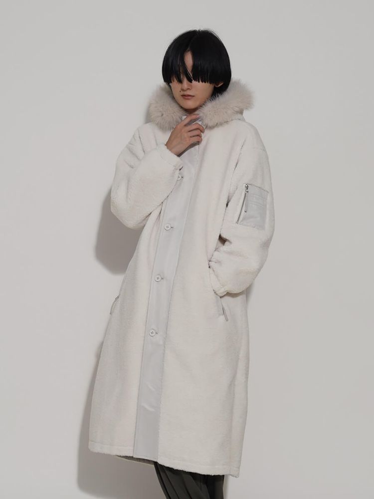 LASUD MILITARY ラシュッド ファーフーデッドボアコート ヤマダヤ LASUD MILITARY ラシュッド ファーフーデッドボアコート