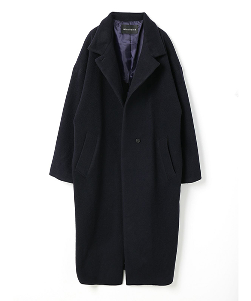 美品ミズイロインド mizuiro ind ウールロングコート MARcourt