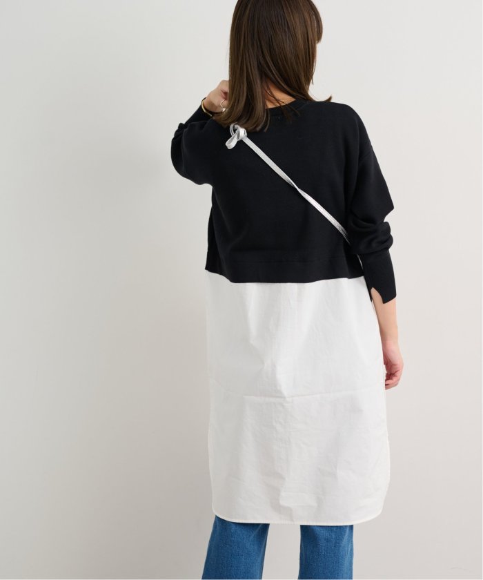 TORRAZZO DONNA/トラッゾドンナ】Knit x Shirt Hybrid Tunic