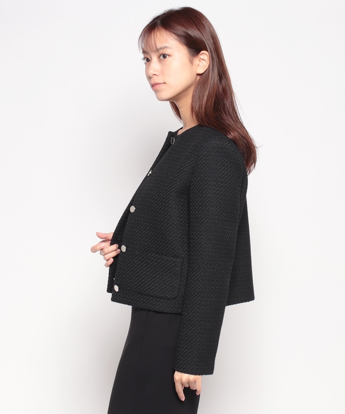 Theory 美品 Holiday Tweed PKT Crop JKT セール 30%OFF】ジャケット HOLIDAY TWEED PKT CROP JK