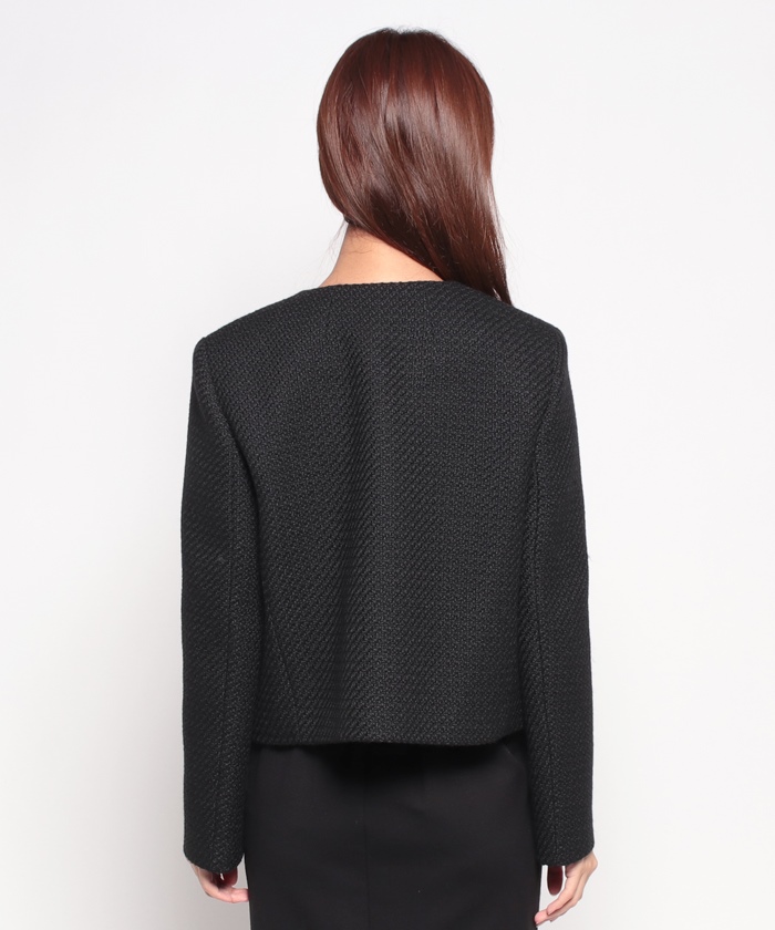 Theory 美品 Holiday Tweed PKT Crop JKT Theory Holiday Tweed Cropped Jacket in Black | Lyst