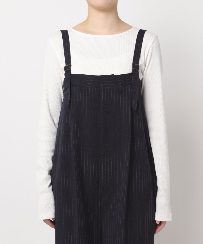 Spick and Span ストライプベアオールインワン ブラウン
