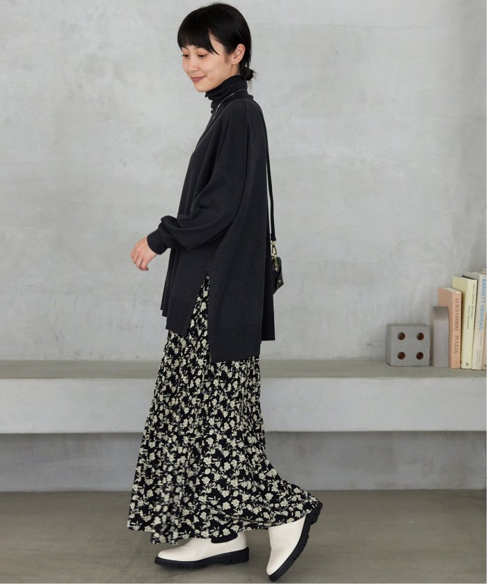 ジャーナルスタンダードレリューム　BiellaYarnワイドタートルネック JOURNAL STANDARD relume ニット BiellaYarnワイド