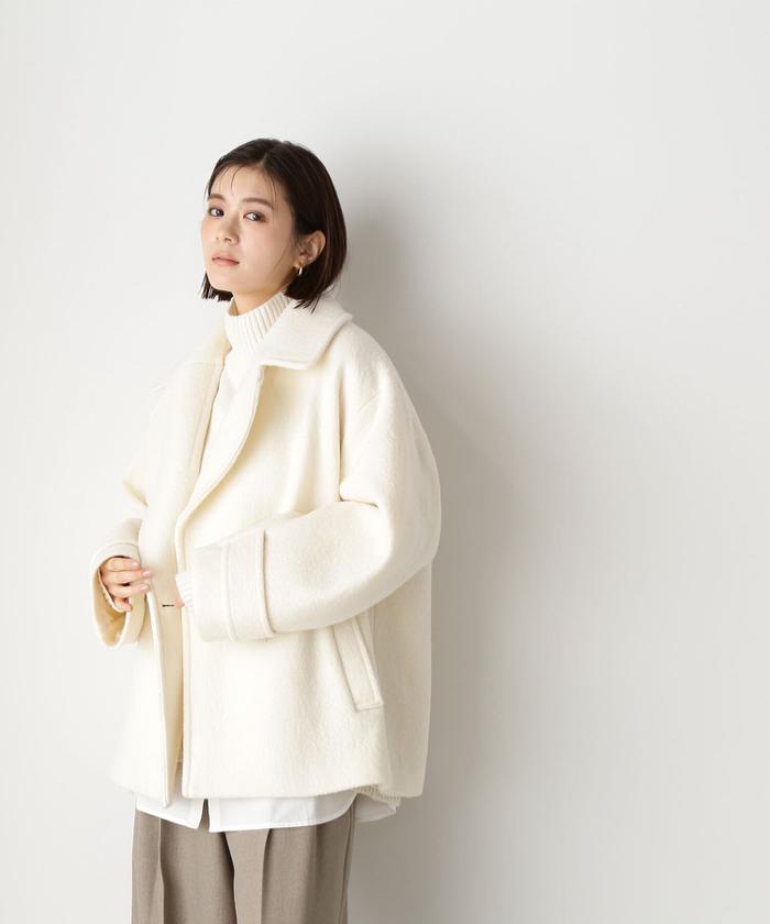 セール 30%OFF】ウーリーフォルムハーフコート(505685959 セール 30%OFF】ウーリーフォルムハーフコート(505685959