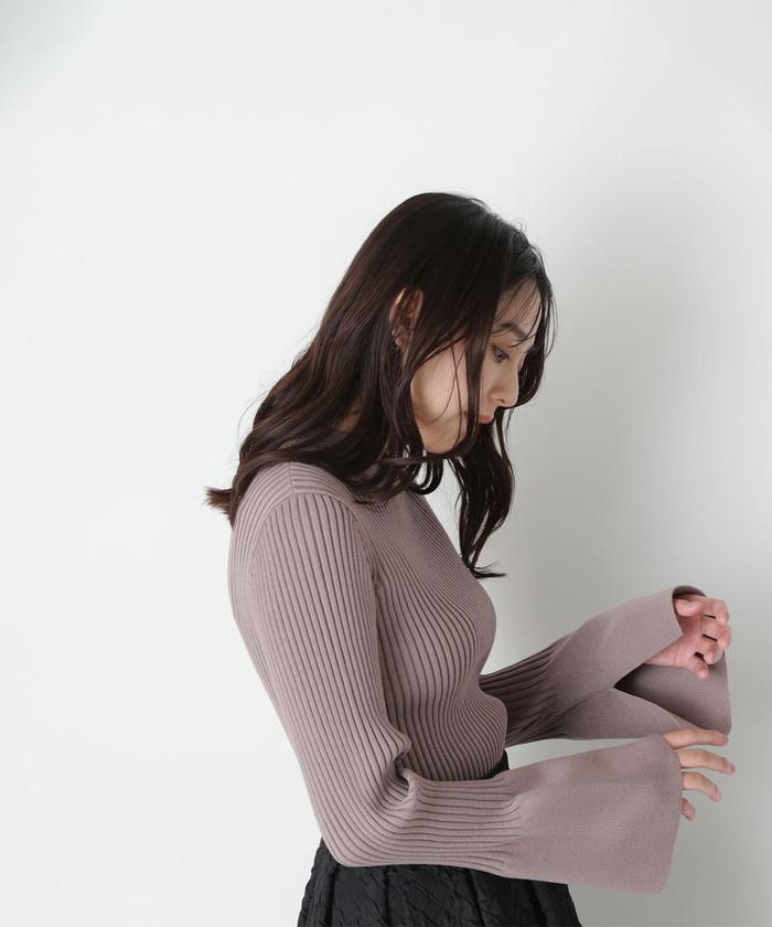セール 50%OFF】ベルスリーブニット(505707108) | ナチュラル