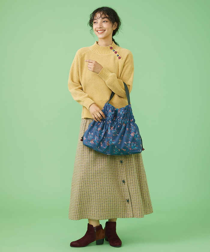 セール 50%OFF】フクロウ フラワープリント シャーリングトート