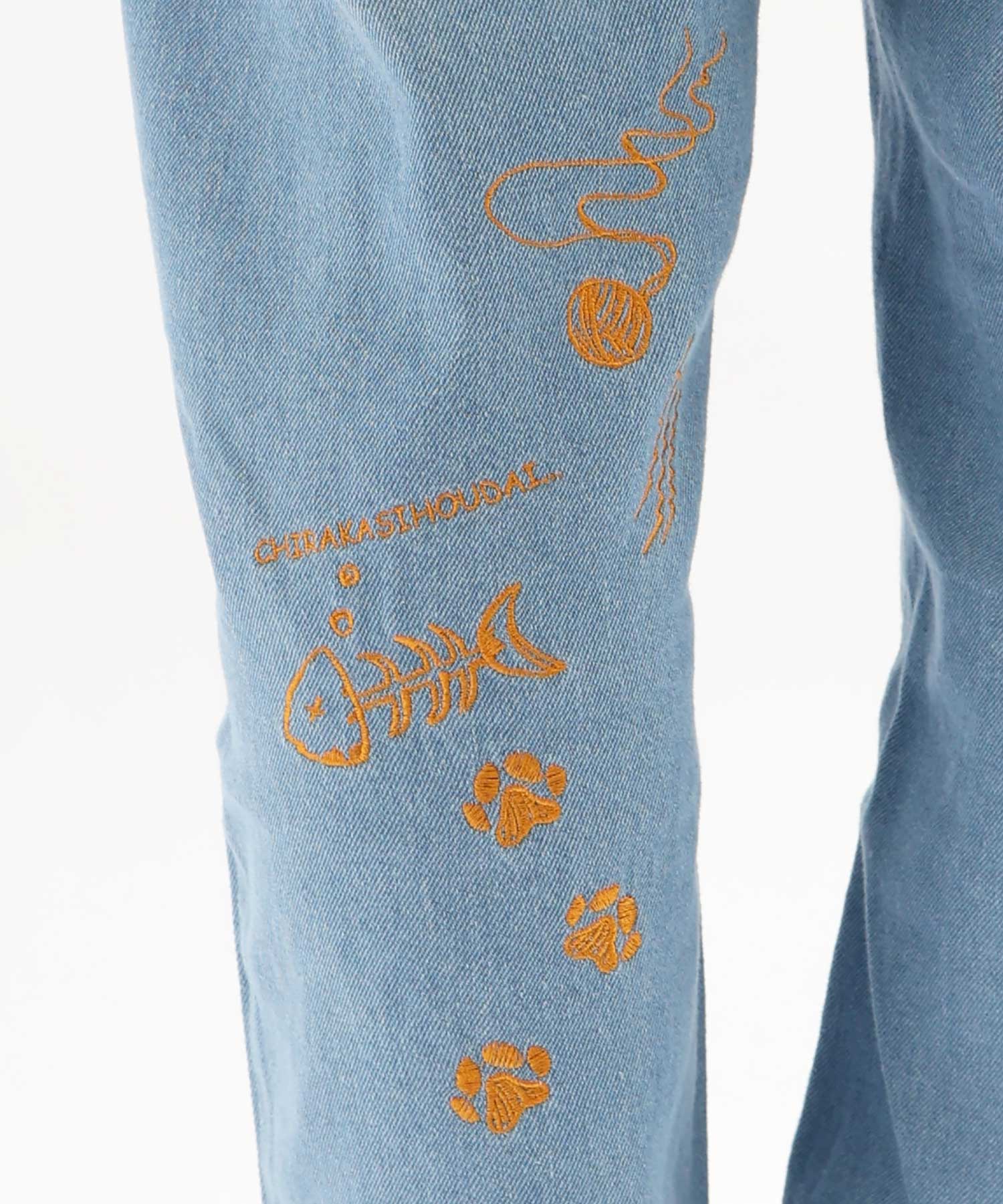ムーミン刺繍デニムパンツ 楽天市場】クマ柄 刺繍 デニム パンツ ハート柄 刺繍 レディース