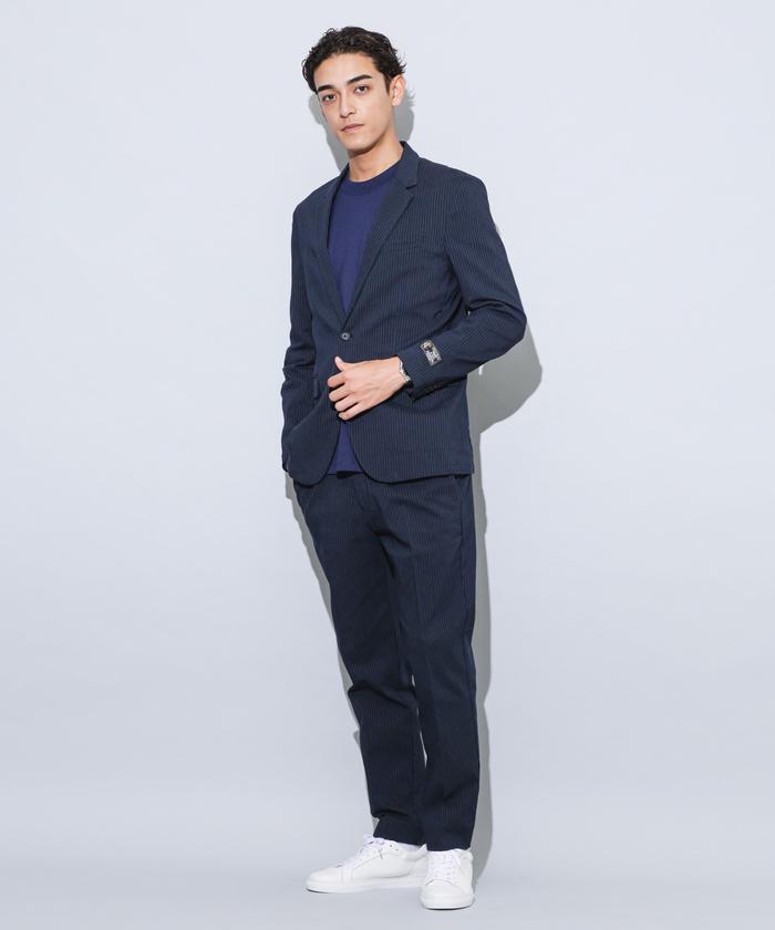 【美品】NANOuniverse Damerino セットアップ　Mサイズ セール 50%OFF】「Damerino」ピンストライプ セットアップ