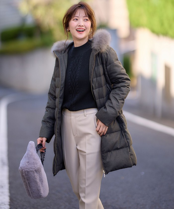 セール 30%OFF】【洗える】リッチファーフードロング ダウン セール 30%OFF】【洗える】リッチファーフードロング ダウン
