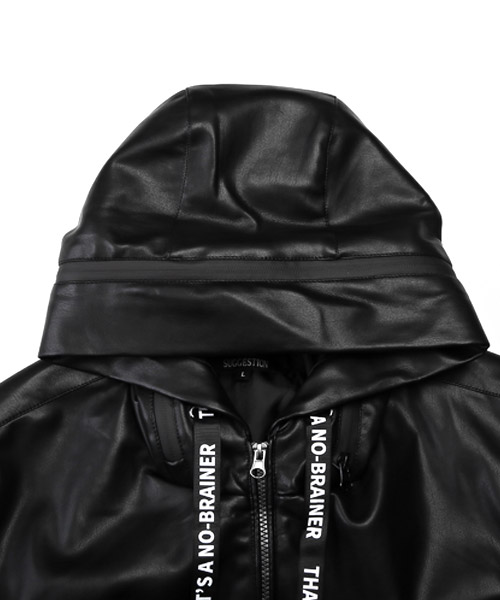 【Nooooi】アニエスベー　レザーブルゾン　ブラック　L CU32 BLOUSON レザーブルゾン ｜agnès b. HOMME（オム