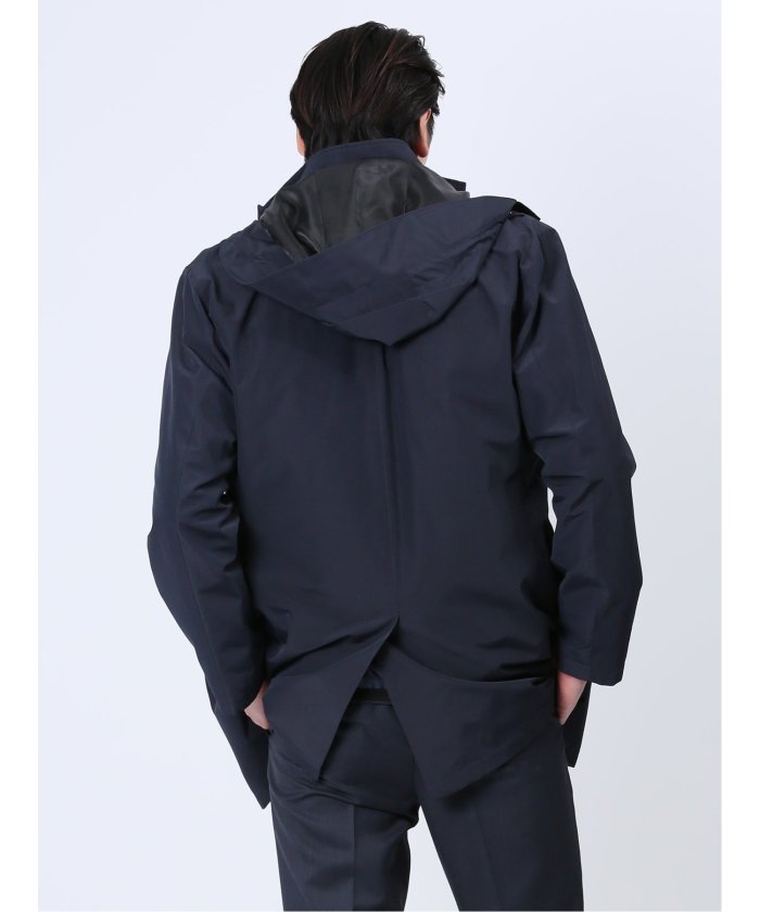 極美品■エディション【M】カシミヤ混 ダブルフェイス フーデットコート ブラック 極美品□エディション【M】カシミヤ混 ダブルフェイス