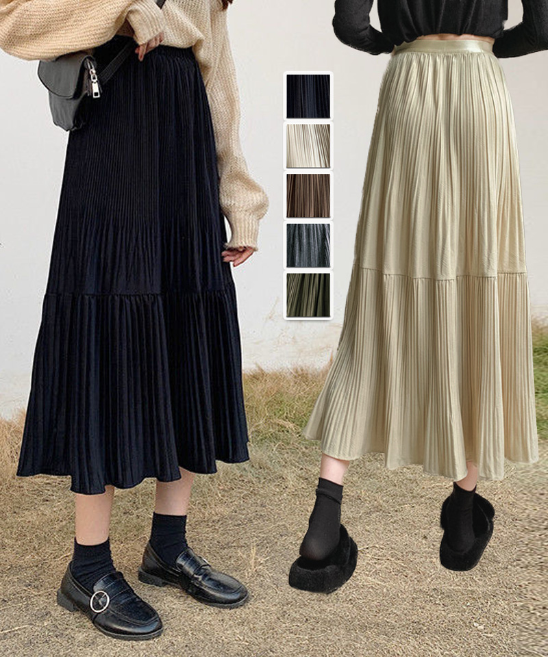 エンボス柄ロング丈フレアスカート 通販【ニッセン】