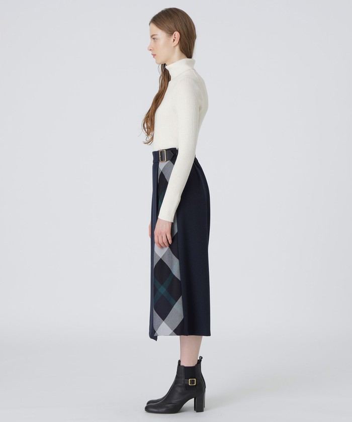 BLUE LABEL　CRESTBRLDGE ウールライクツイルガウチョパンツ セール】【限定】ウールライクツイルガウチョパンツ(505739482