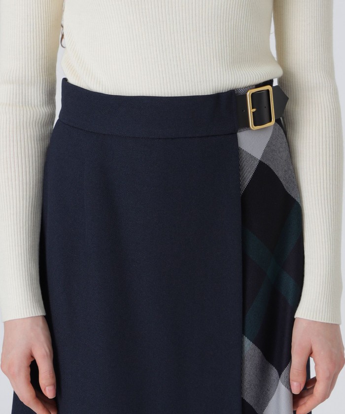 BLUE LABEL　CRESTBRLDGE ウールライクツイルガウチョパンツ セール】【限定】ウールライクツイルガウチョパンツ(505739482