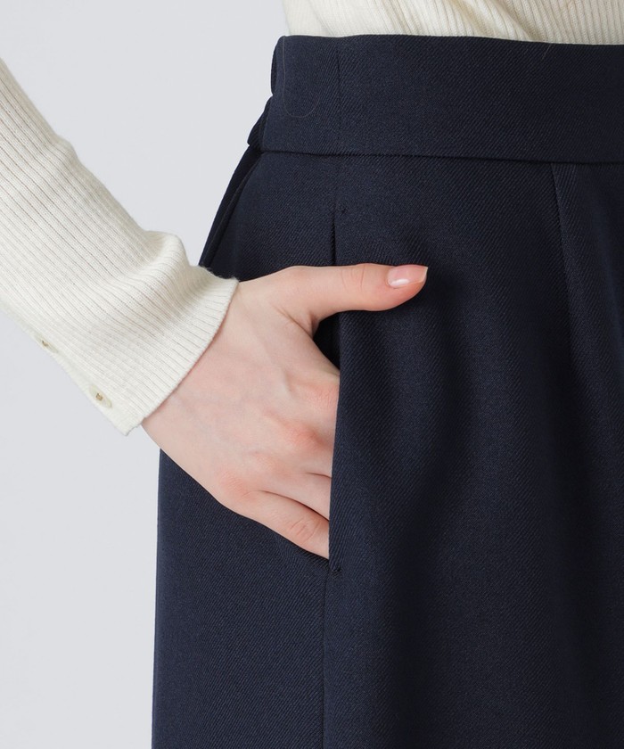 BLUE LABEL CRESTBRLDGE ウールライクツイルガウチョパンツ セール】【限定】ウールライクツイルガウチョパンツ(505739482