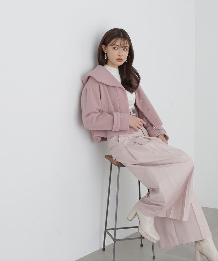 セール 30%OFF】フード襟ショートコート(505450095