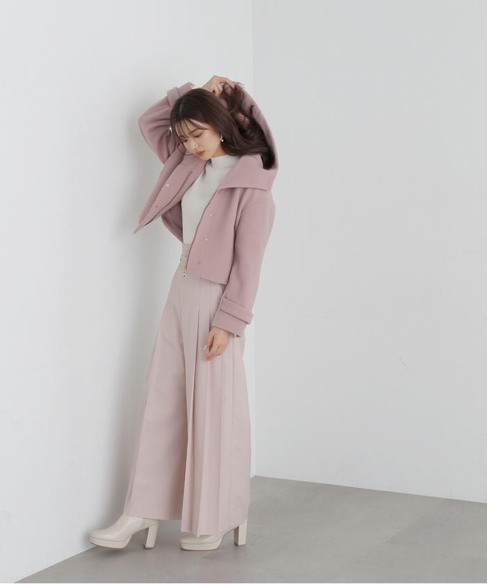 セール 30%OFF】フード襟ショートコート(505450095 セール 30%OFF】フード襟ショートコート(505450095